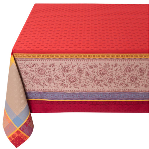 Jacquard tablecloth Teflon (Marat d'Avignon Massilia. red) Jacquard tablecloth Teflon (Marat d'Avignon Massilia. red)